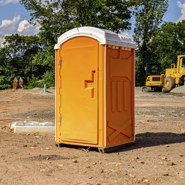 how often are the porta potties cleaned and serviced during a rental period in Lake Holiday